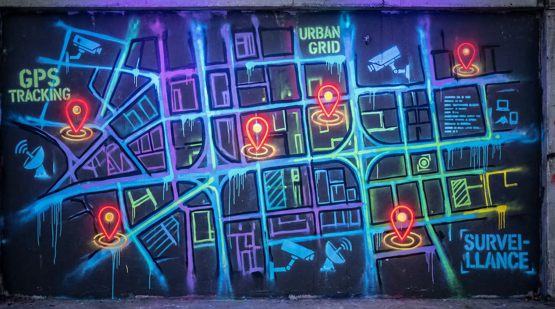 宋轶白敬亭恋情 狗仔追踪地图 - 城市涂鸦风格